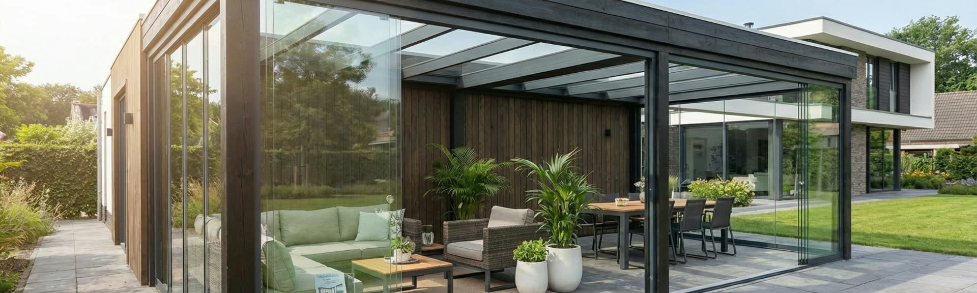 Glazen tuinkamer van OG Veranda met loungeset
